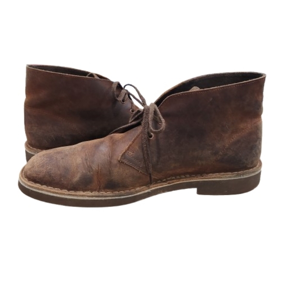 Clarks Bushacre 2 Beeswax Brown Leather Chukka Boots Men's US 11.5 - Picture 4 of 8